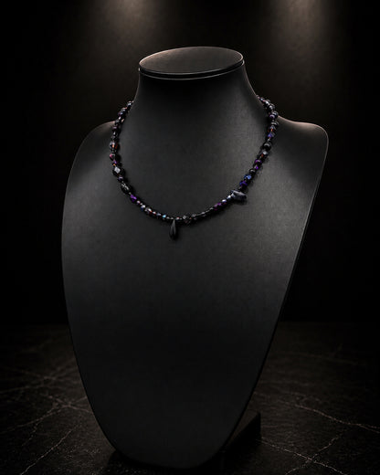 Ranunculus / "Neo" Necklace + Crystal