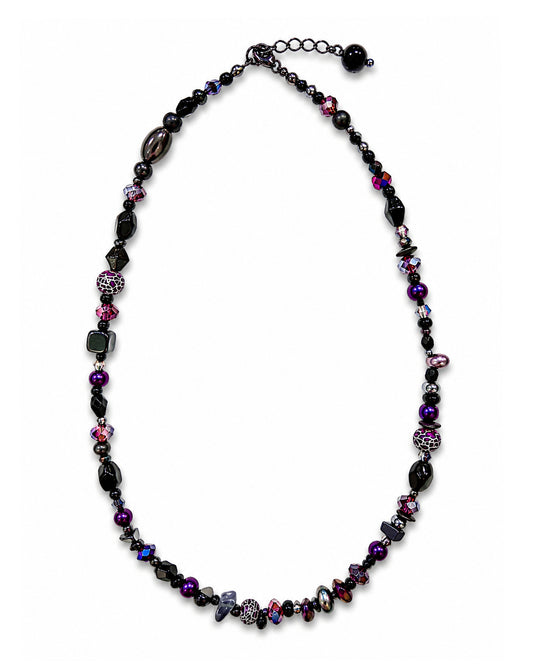 Ranunculus / "Neo" Necklace + Crystal