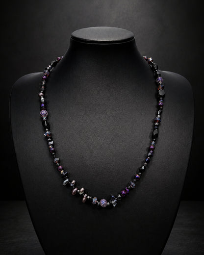 Ranunculus / "Neo" Necklace + Crystal