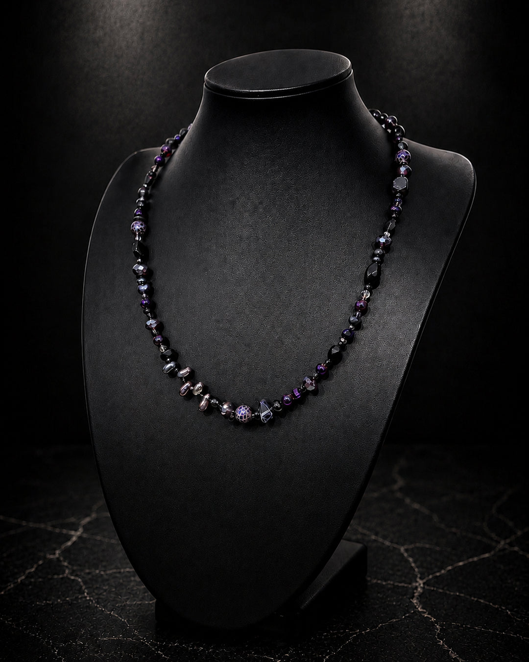 Ranunculus / "Neo" Necklace + Crystal