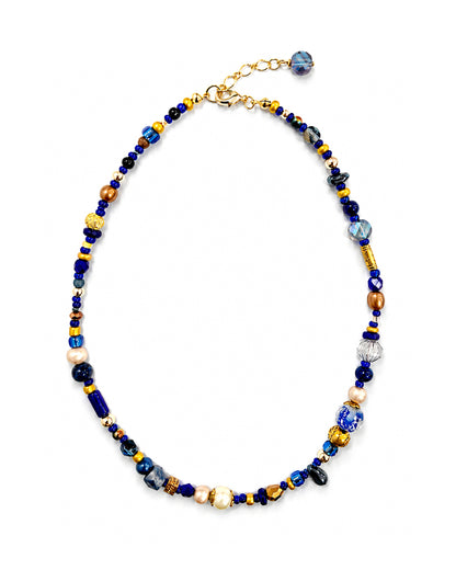 Ranunculus / "Blue Night" Necklace Ⅰ