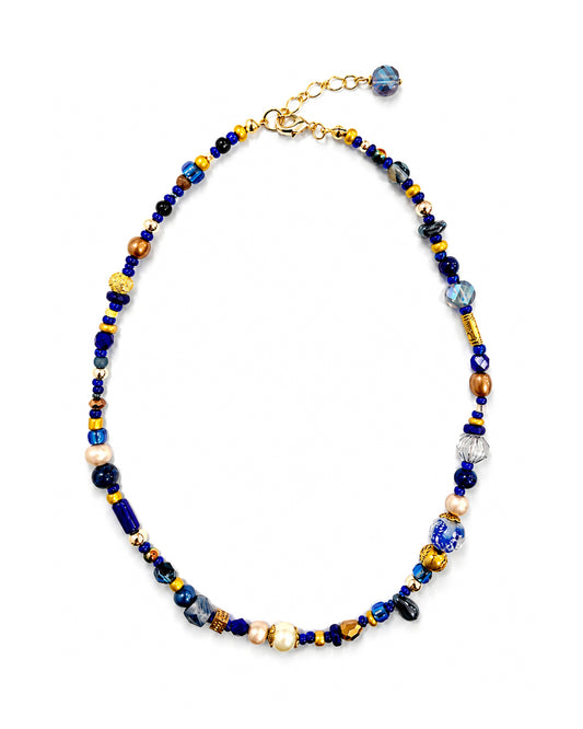 Ranunculus / "Blue Night" Necklace Ⅰ