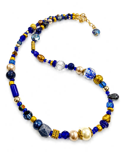 Ranunculus / "Blue Night" Necklace Ⅰ
