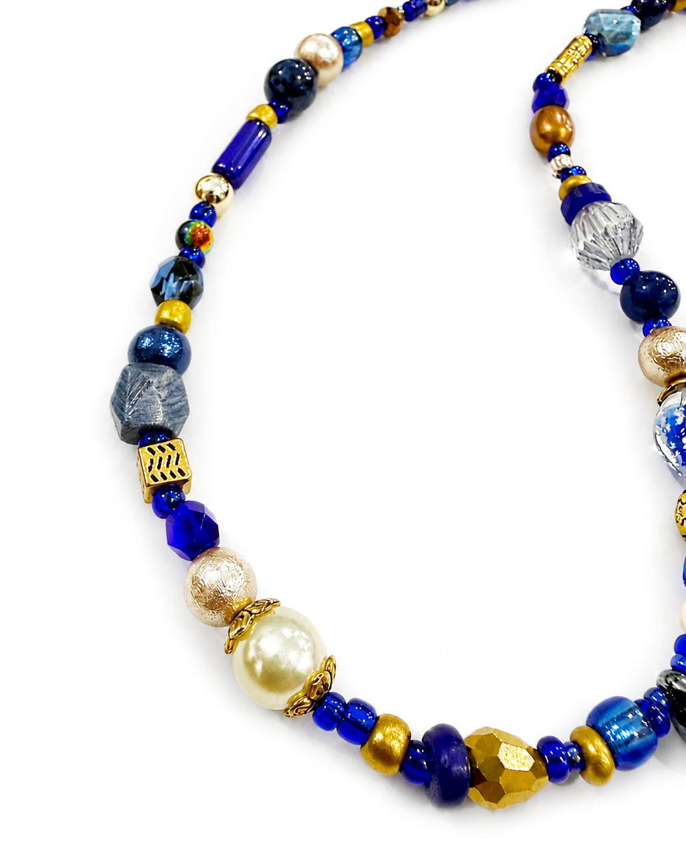Ranunculus / "Blue Night" Necklace Ⅰ