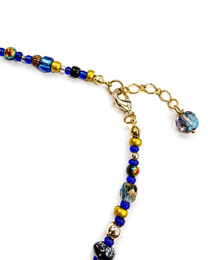 Ranunculus / "Blue Night" Necklace Ⅰ