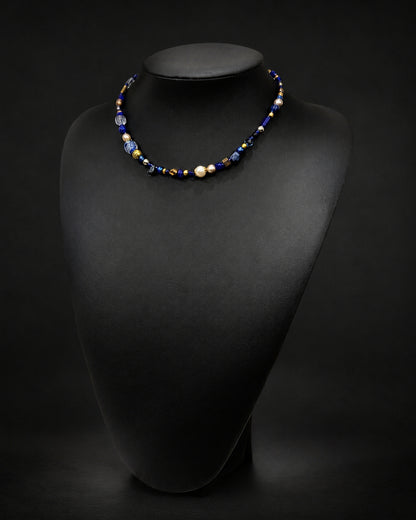 Ranunculus / "Blue Night" Necklace Ⅰ
