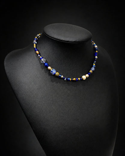 Ranunculus / "Blue Night" Necklace Ⅰ