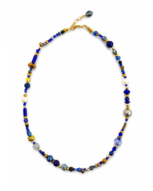 Ranunculus / "Blue Night" Necklace Ⅱ
