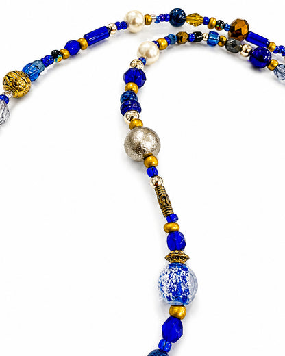 Ranunculus / "Blue Night" Necklace Ⅱ
