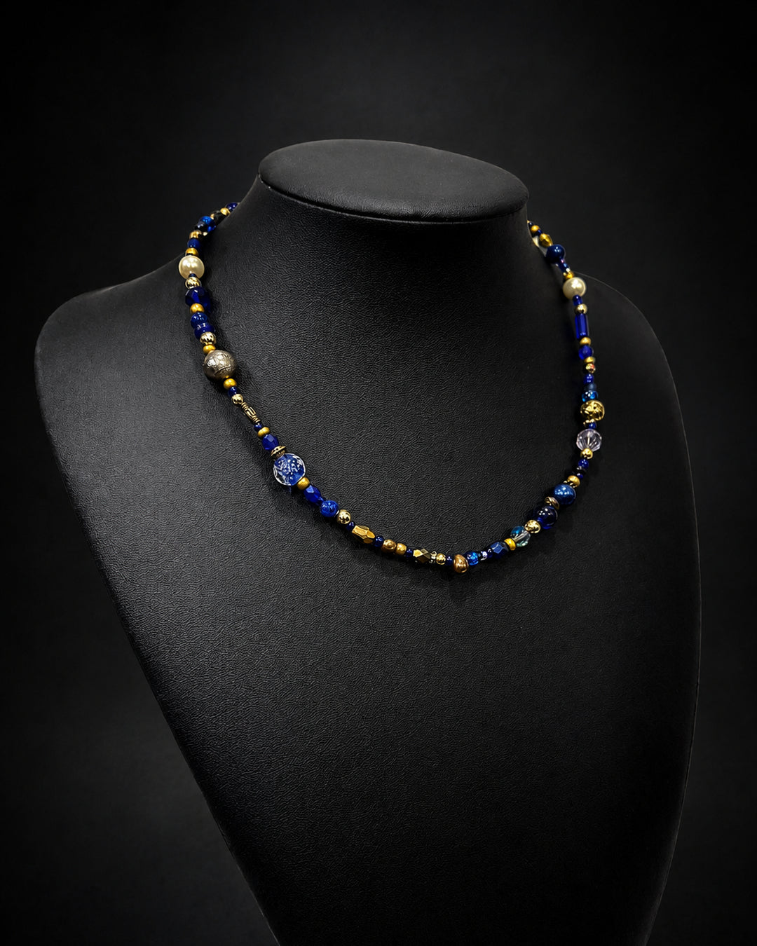Ranunculus / "Blue Night" Necklace Ⅱ