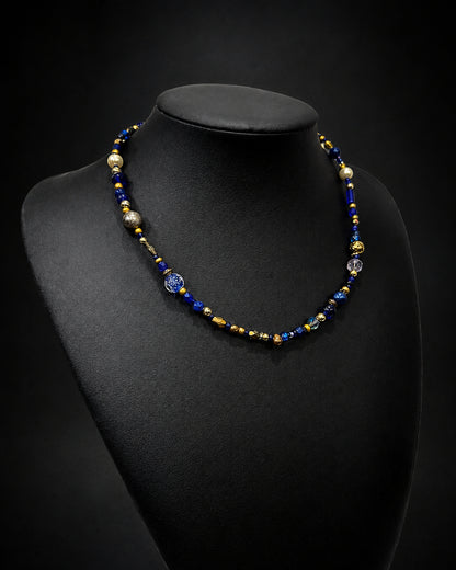 Ranunculus / "Blue Night" Necklace Ⅱ