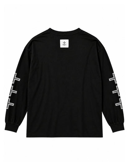 Bennu PLUS / Printed Long Sleeve Tee - THE LIPS - YELLOW