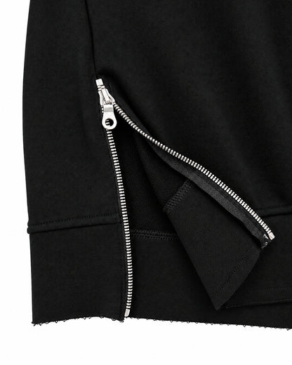 Bennu / Side Zip Cut-Off Sweatshirt - Love RED & Snake