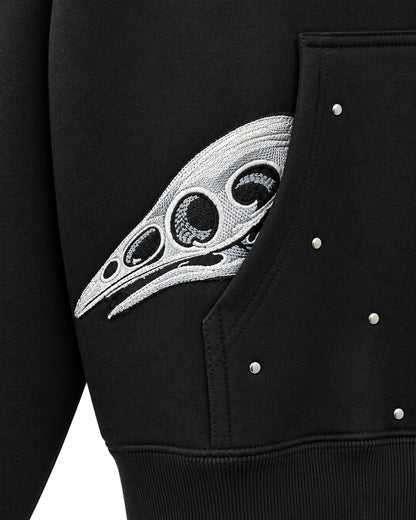 Bennu PLUS / Studs Zip-up Big Hoodie - AFTER SILENCE