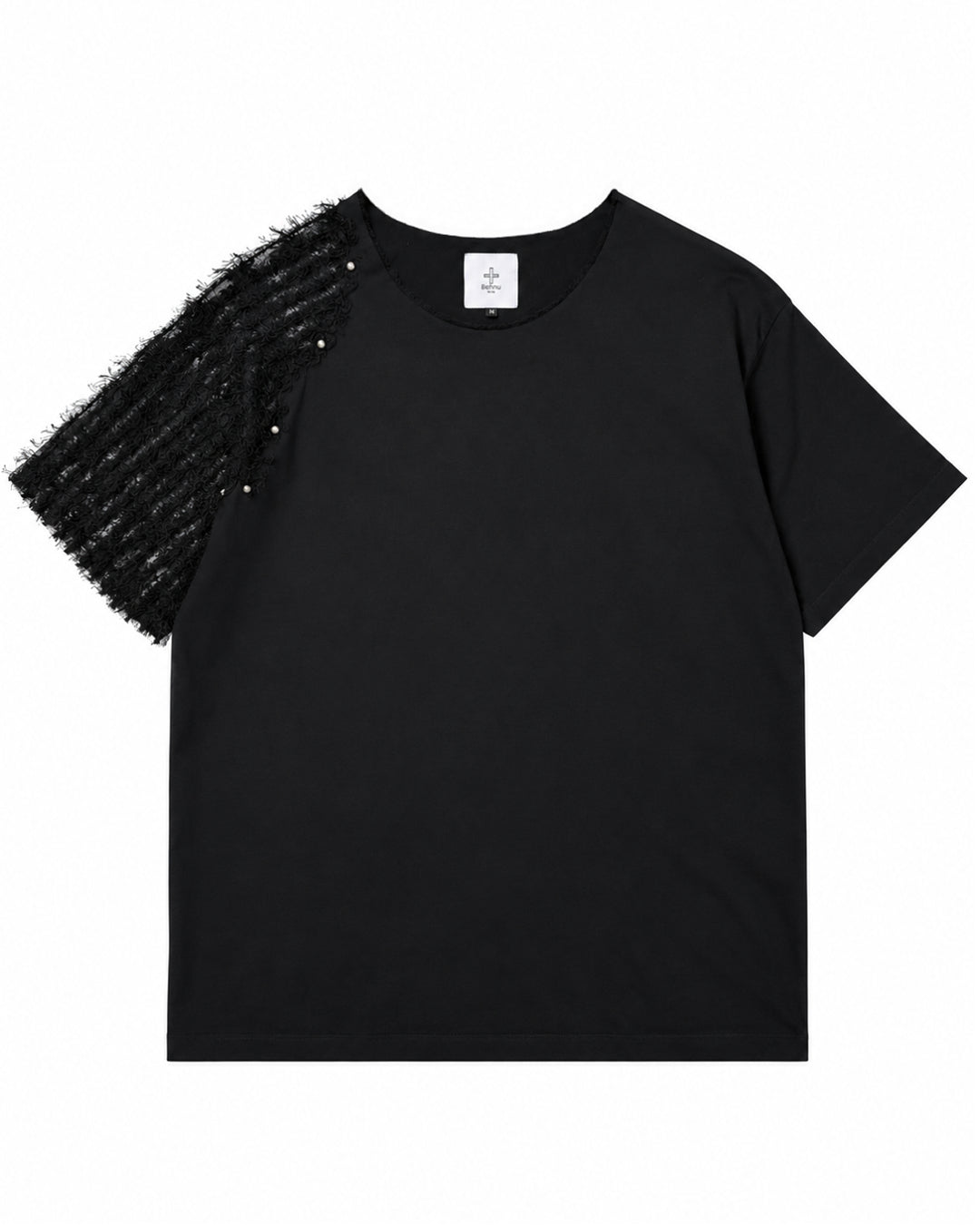 Bennu PLUS / Fur-Lace Sleeve Tee