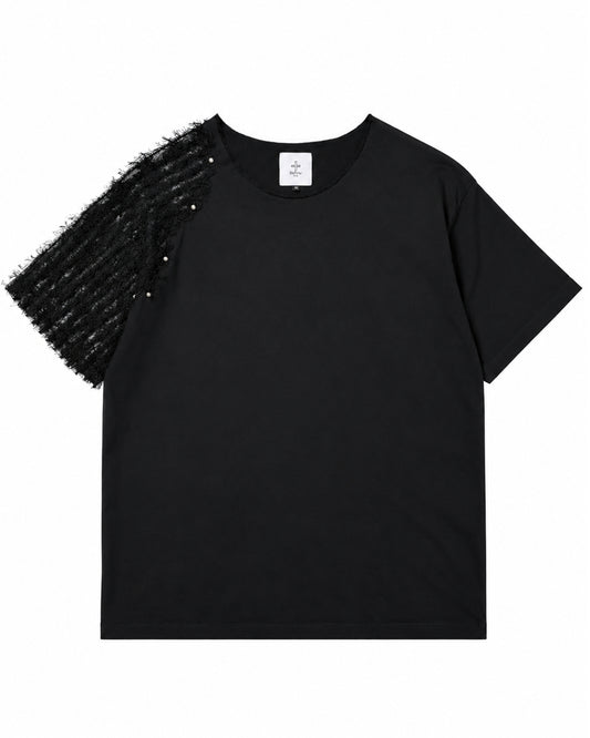 Bennu PLUS / Fur-Lace Sleeve Tee