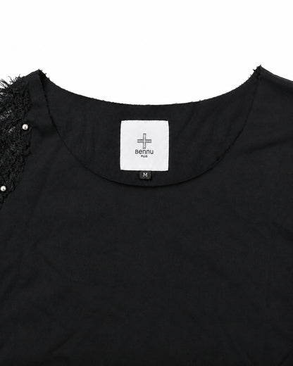 Bennu PLUS / Fur-Lace Sleeve Tee