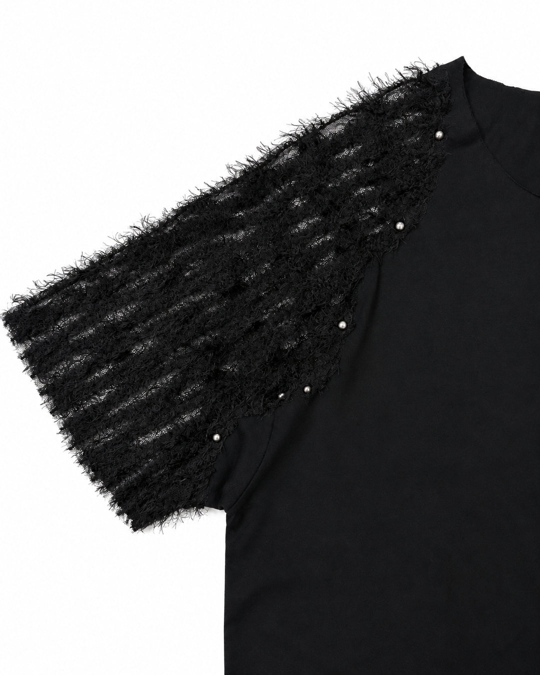 Bennu PLUS / Fur-Lace Sleeve Tee