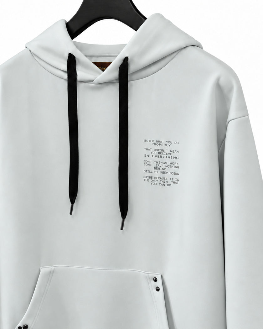 Bennu / Aqua Suiting Jersey Hoodie - BONDS IS FINE - ICE GRAY
