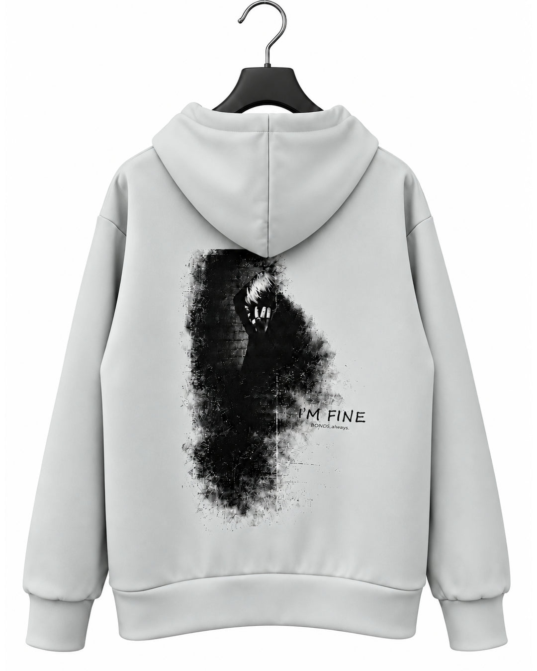 Bennu / Aqua Suiting Jersey Hoodie - BONDS IS FINE - ICE GRAY