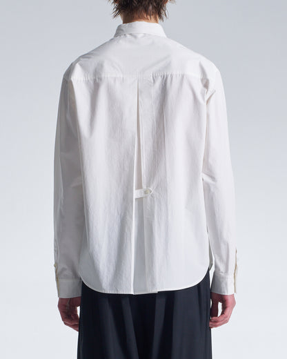 HARRISON WONG / Cotton Shirt With V Cut Placket - White