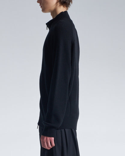 HARRISON WONG / Stand Collar Wool Cardigan With Zipper