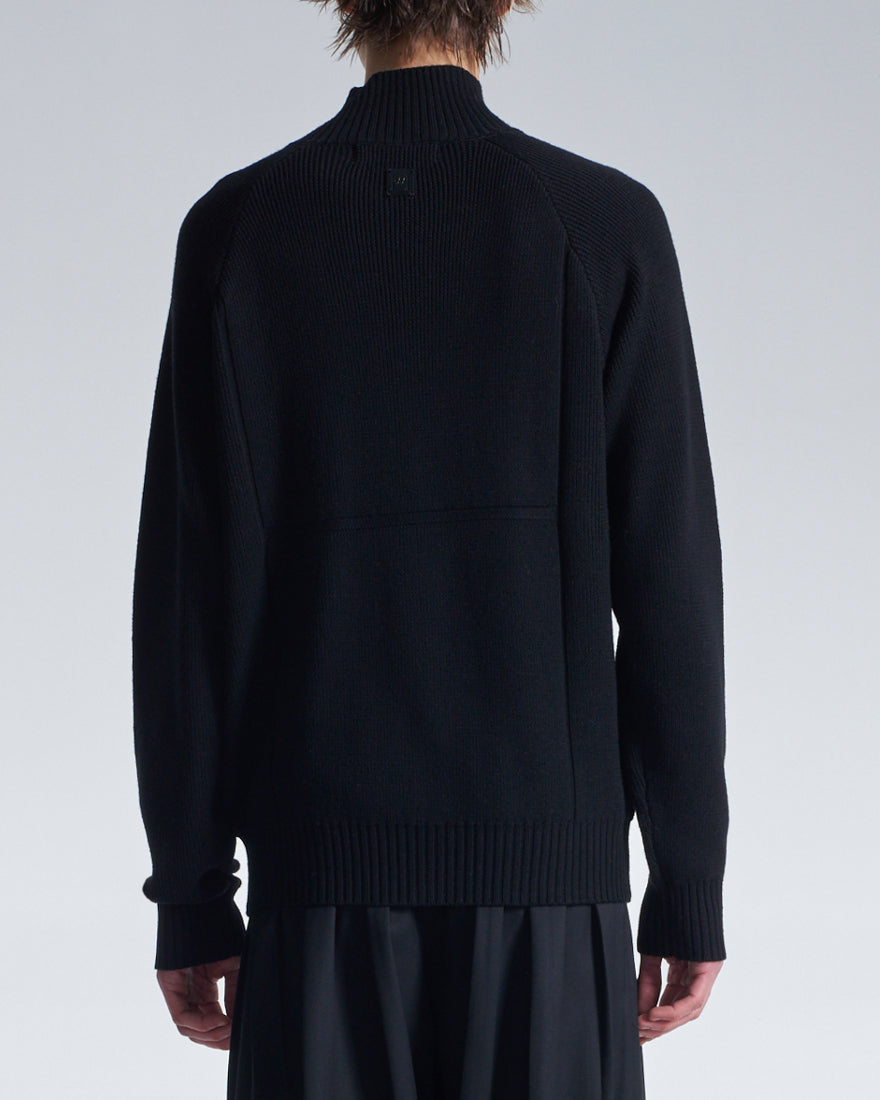 HARRISON WONG / Stand Collar Wool Cardigan With Zipper