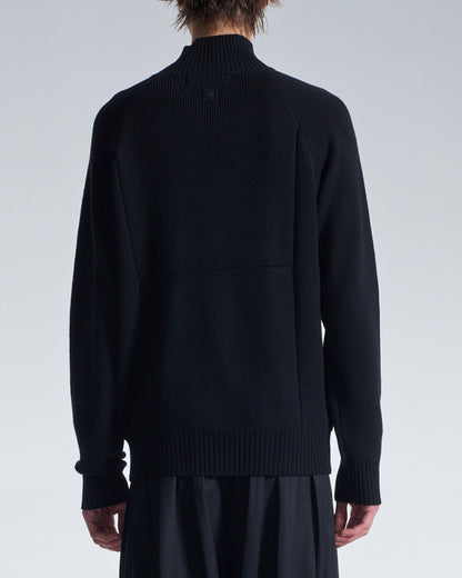 HARRISON WONG / Stand Collar Wool Cardigan With Zipper