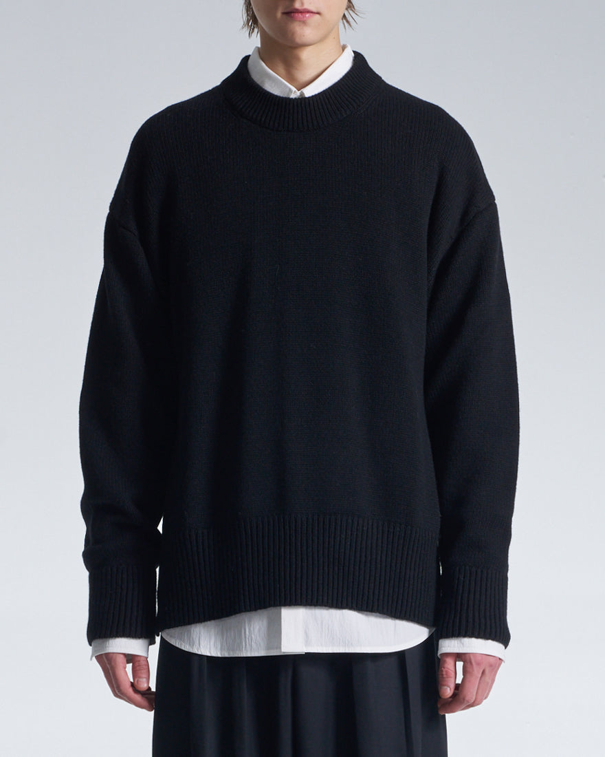 HARRISON WONG / Cashmere Wool Hybrid Oversize Sweater - Black