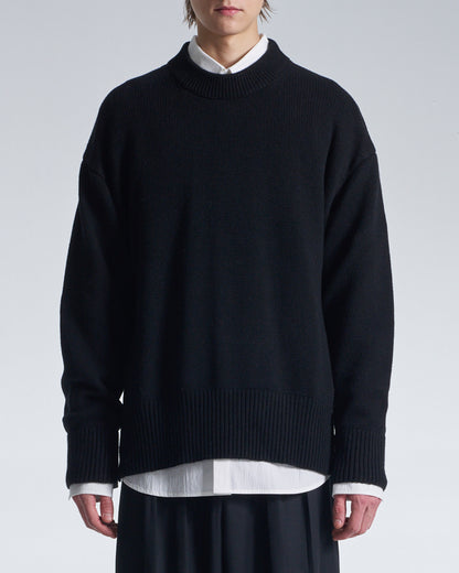 HARRISON WONG / Cashmere Wool Hybrid Oversize Sweater - Black