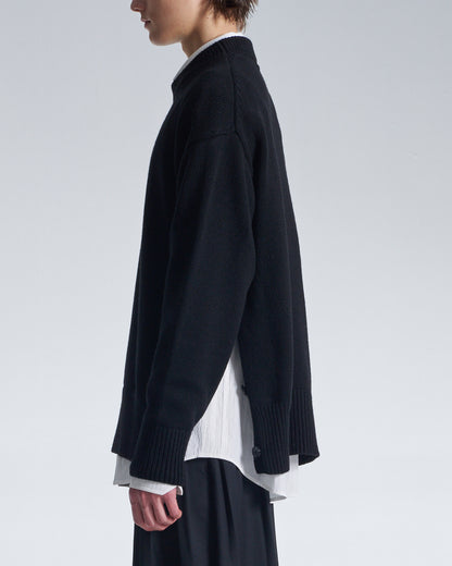 HARRISON WONG / Cashmere Wool Hybrid Oversize Sweater - Black