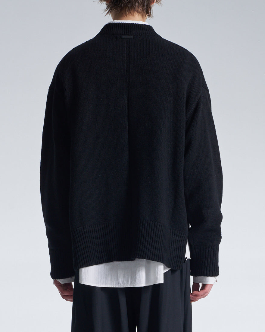HARRISON WONG / Cashmere Wool Hybrid Oversize Sweater - Black