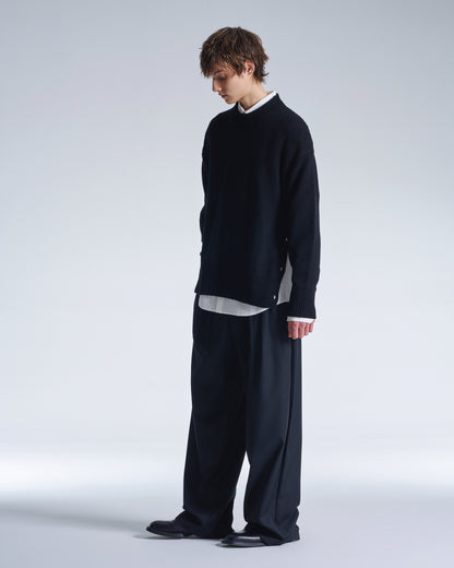HARRISON WONG / Cashmere Wool Hybrid Oversize Sweater - Black
