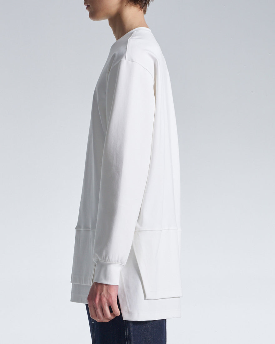 HARRISON WONG / Long Sweatshirt With Layers Hem