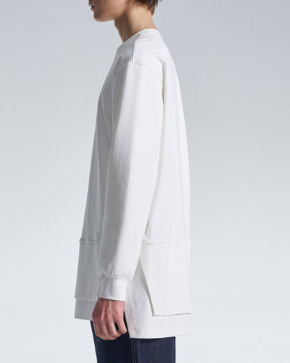 HARRISON WONG / Long Sweatshirt With Layers Hem