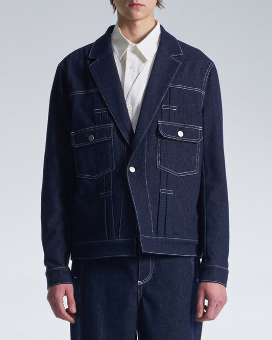 HARRISON WONG / Denim Jacket With Blazer Cut
