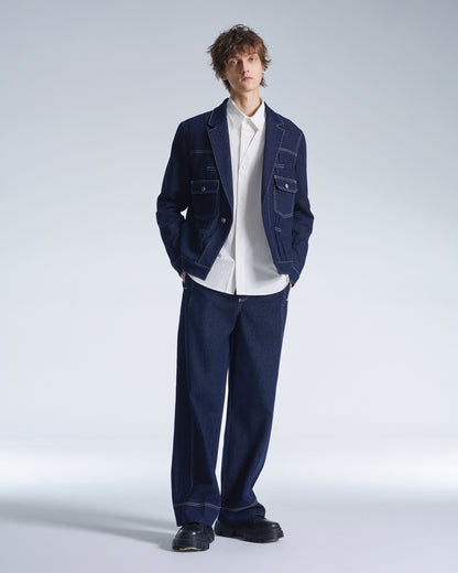 HARRISON WONG / Cotton Shirt With V Cut Placket - White