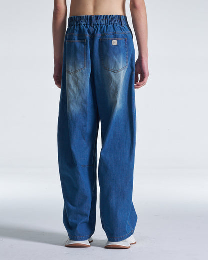 HARRISON WONG / Balloon Fit Washed Denim Pants