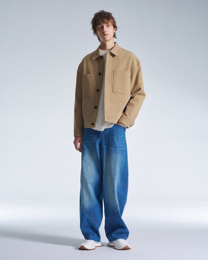 HARRISON WONG / Trench Jacket With Denim Trim