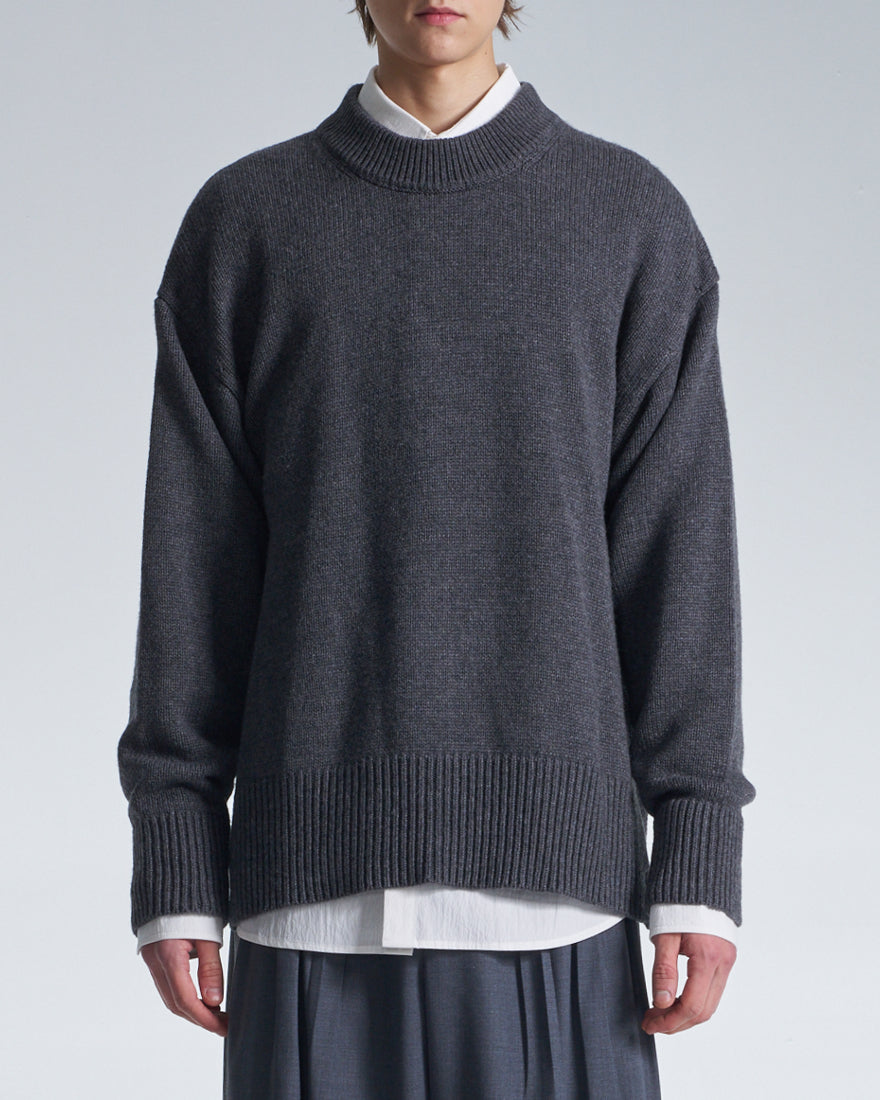 HARRISON WONG / Cashmere Wool Hybrid Oversize Sweater - Grey