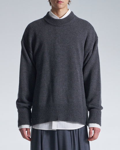 HARRISON WONG / Cashmere Wool Hybrid Oversize Sweater - Grey