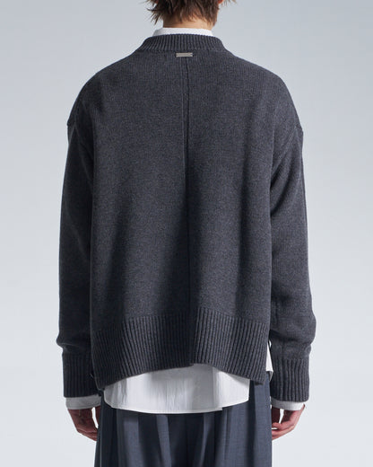 HARRISON WONG / Cashmere Wool Hybrid Oversize Sweater - Grey