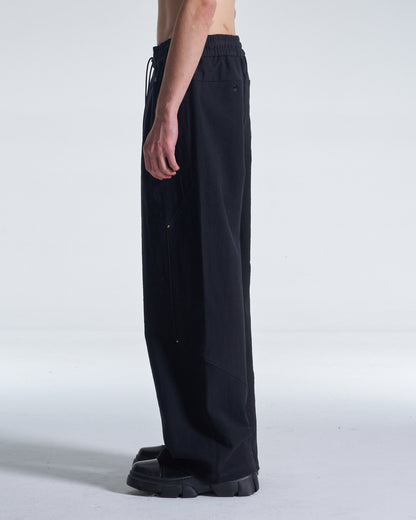 HARRISON WONG / Wide Leg Cotton Pants With Studs