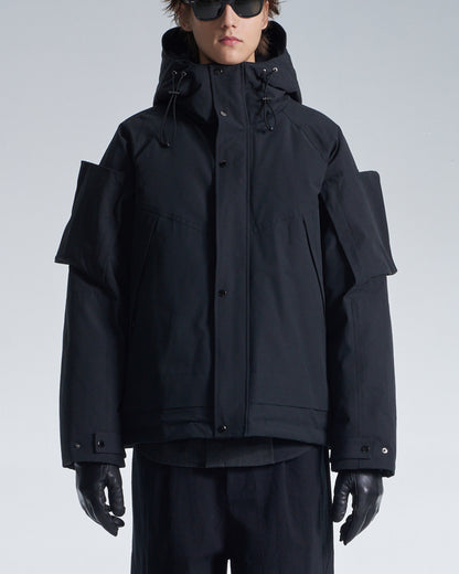HARRISON WONG / Down Jacket With 3D Pocket On Sleeve - Black