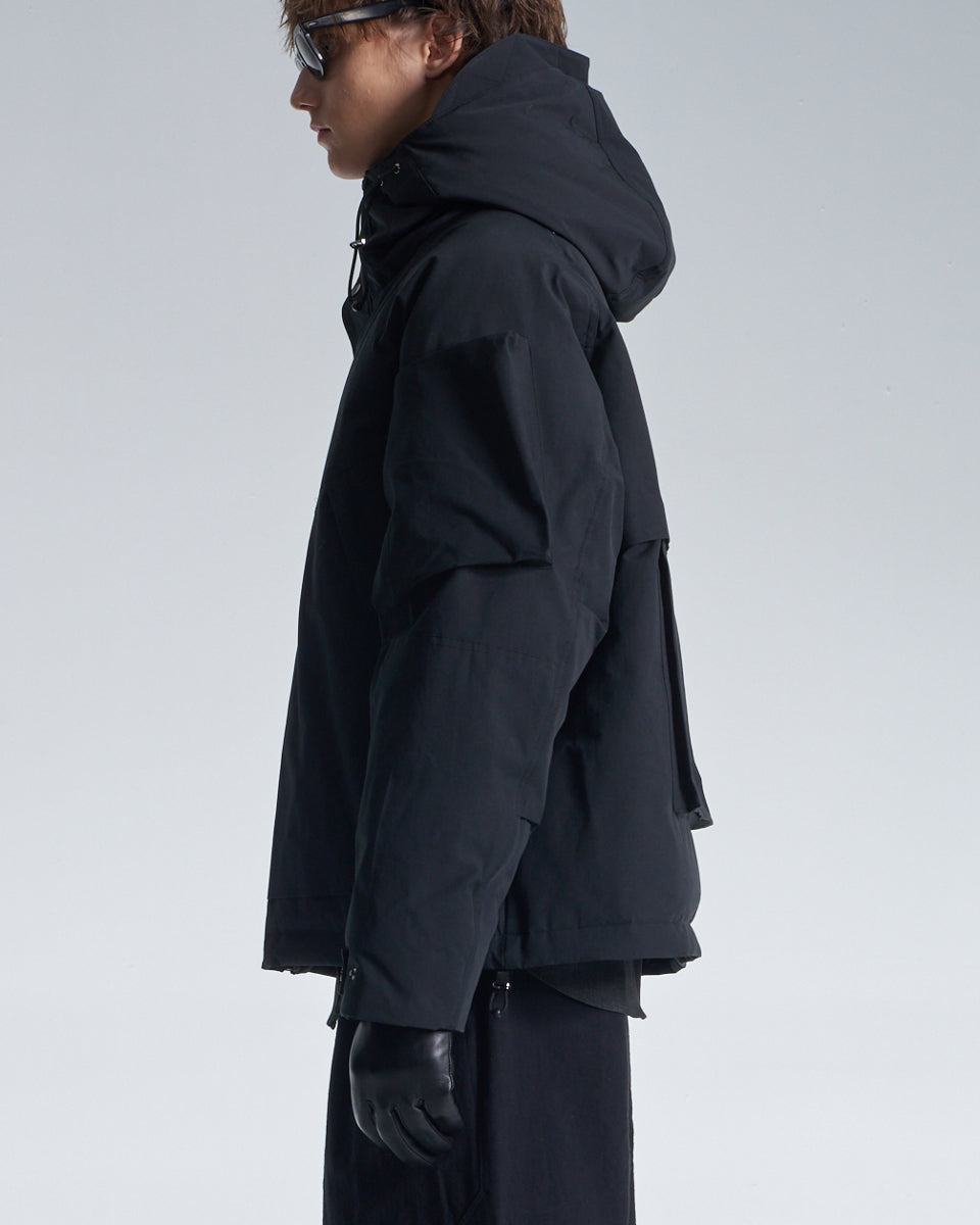 HARRISON WONG / Down Jacket With 3D Pocket On Sleeve - Black