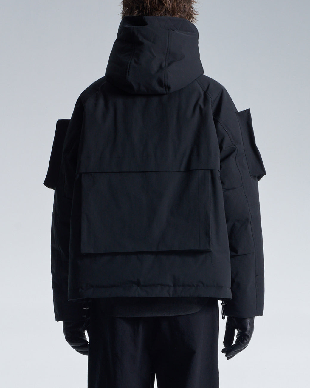 HARRISON WONG / Down Jacket With 3D Pocket On Sleeve - Black