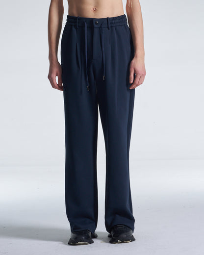 HARRISON WONG / Honeycomb Knit Wide Leg Pants - Navy