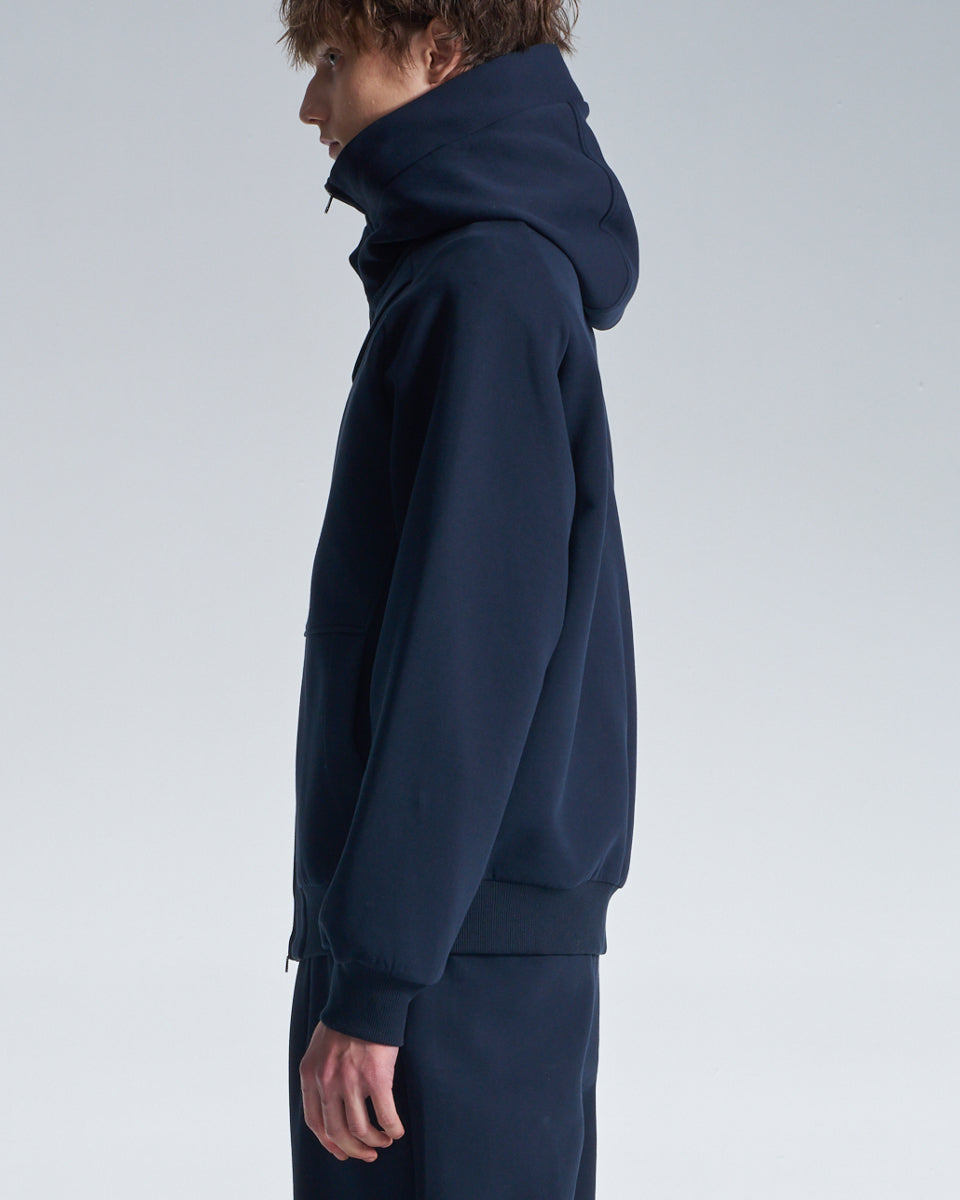 HARRISON WONG / Honeycomb Knit Zipper Jacket With Hood