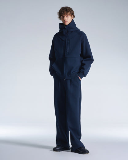 HARRISON WONG / Honeycomb Knit Zipper Jacket With Hood