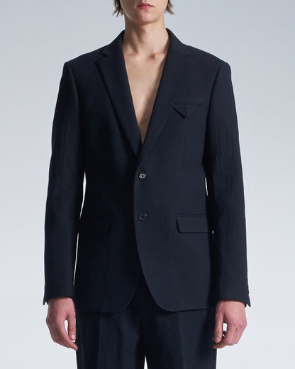 HARRISON WONG / Crepe Cotton Standard Fit Blazer - Black